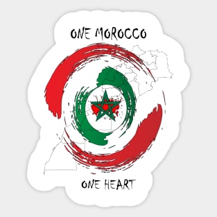 Proud Morocco Flag Gift Moroccan Lovers For Men's Women's Sticker